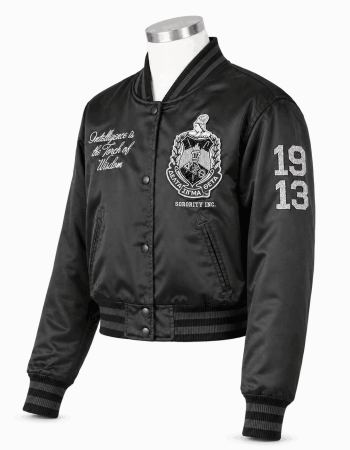 Women's Delta Black Ice Rhinestone Style Satin Jacket